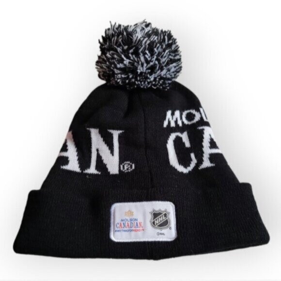 Oilers NHL  Molson Canadian Winter Toque Hat Adult Sz - Picture 5 of 8